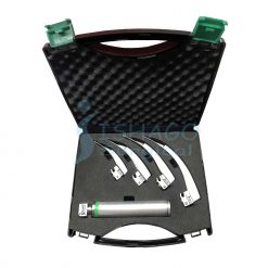 Mega Light Integrated Fiber Optic Adult Laryngoscope Set of 4 Blades