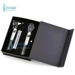 Fiber Optic Otoscope and Five Aperture Ophthalmoscope Set ENT Diagnostic Set