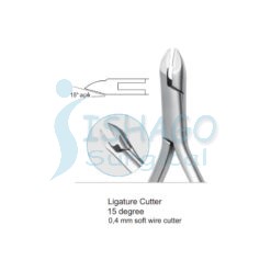 Ligature Cutter Long handle 0,4 mm soft wire cutter