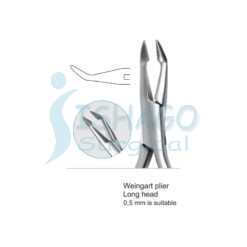 Weingart plier Long head 0,5 mm is suitable