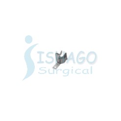 Solid stainless steel anterior depressed impression trays with retention rim.