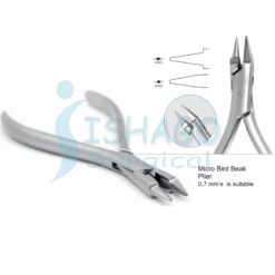 Micro Bird Beak Plier with Cutter 0,7 mm is suitable
