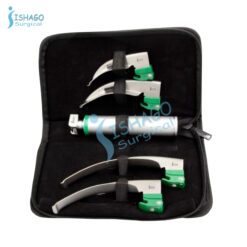 Disposable Green Heal Macintosh Fiber Optic Laryngoscope Set of 4 Blades