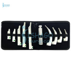 Plastic Single Use Disposable Macintosh and Miller Fiber Optic Double Laryngoscope Set of 9 Blades
