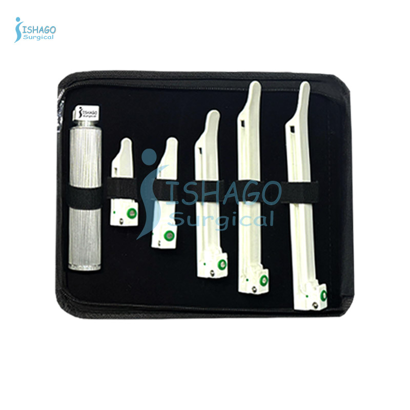 Disposable Plastic Blades Mill 0,1,2,3,4 + Battery Silver Fiber Optic (Art # 30-70)