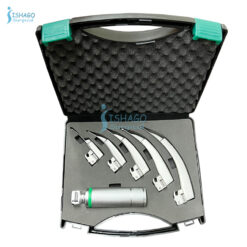Adult Mega Light Fiber Optic Integrated Laryngoscope Set of 5 Blades