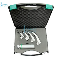 Mega Light Fiber Optic Integrated Laryngoscope Set of 4 Blades