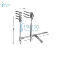 SCOVILLE RICHTER Self Retaining Retractor with 1 Pair Blades Reversible Type