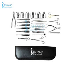 Dental Oral Surgery Kit Packed in Leather Pouch