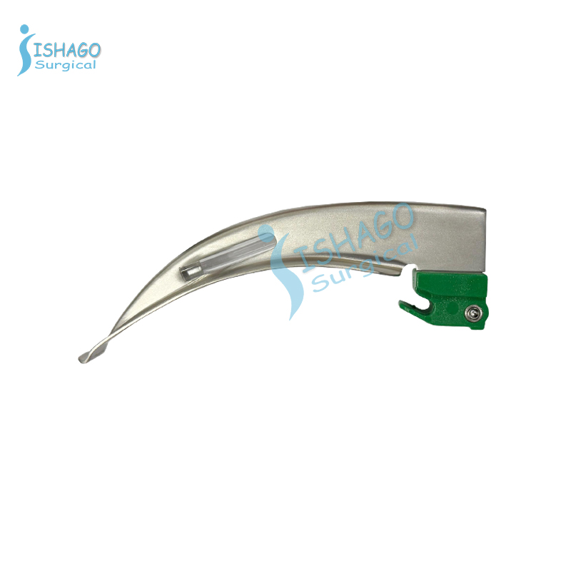Disposable Green Macintosh Single Use Fiber Optic Laryngoscope Blade Size 3