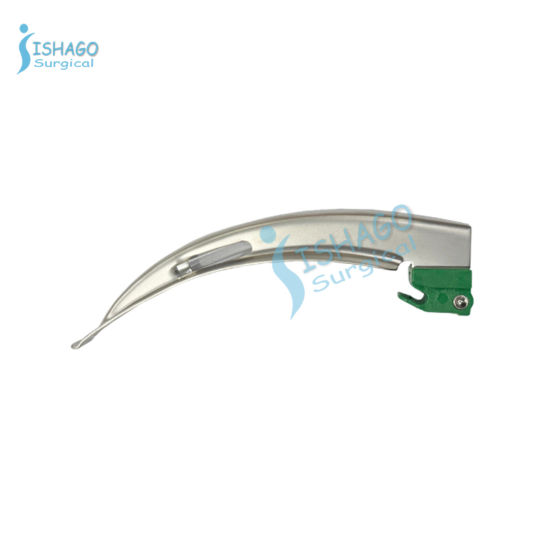 Disposable Green Macintosh Single Use Fiber Optic Laryngoscope Blade Size 4